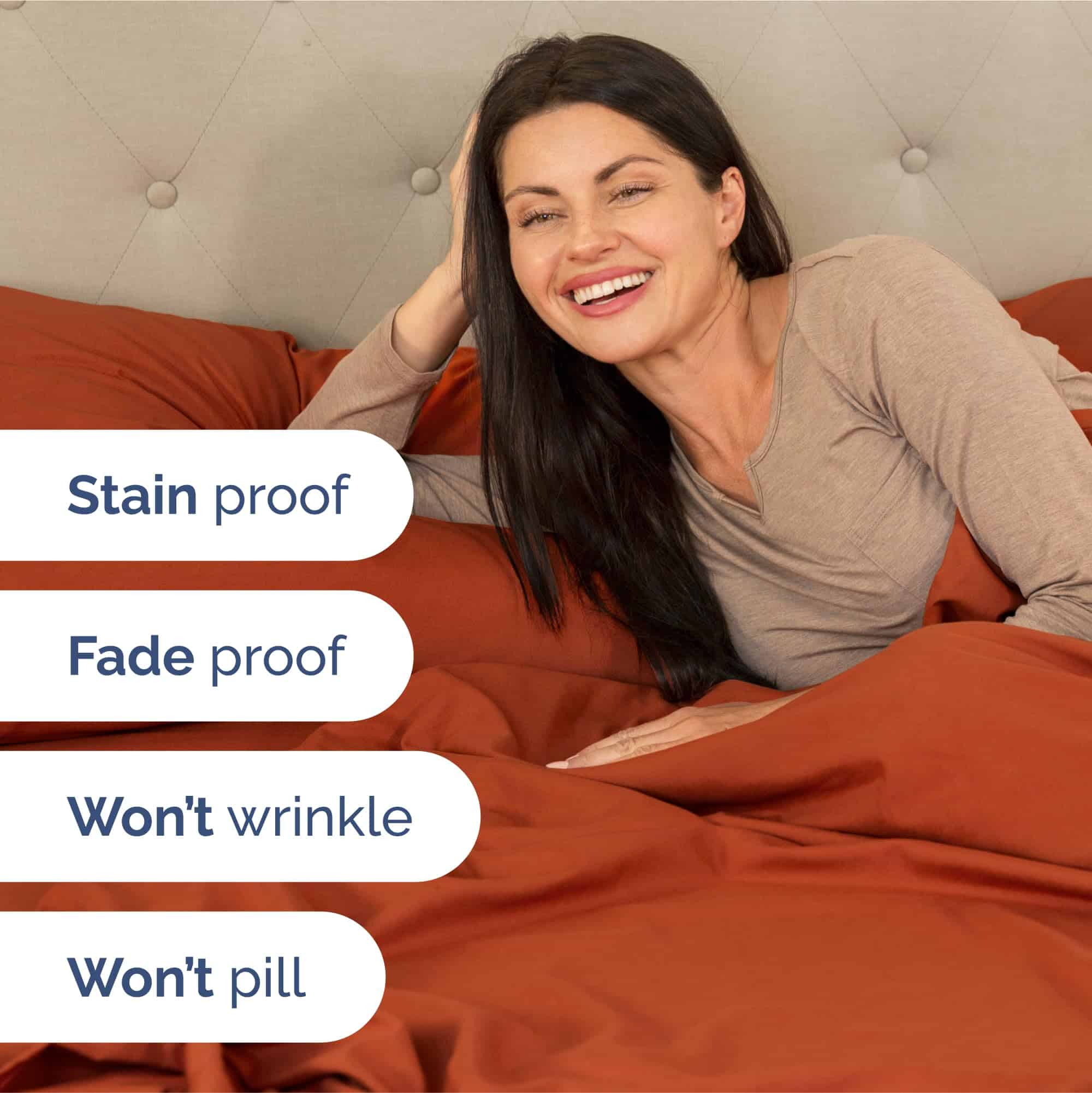 Juego de sábanas extraprotección para cama Split King - - Imagen 5