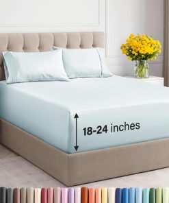 Juego de Sábanas King Extra Deep Pocket - 4 Piezas Suaves y