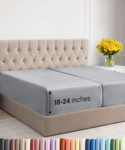 Sábana Bajera Extra Profunda Split King - Lujo de Hotel