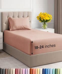 Juego de Sábanas Extra Profundas para Cama -Mauve