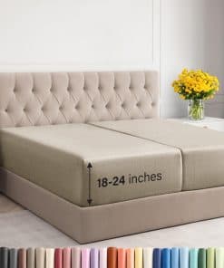 Sábana Ajustable Extra Profunda Split King - Sábana de Lujo