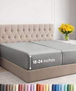 Sábana Ajustable King Divider Extra Profunda - Lujo de