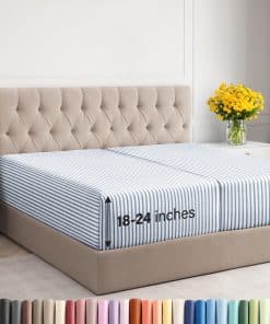 Sábana Ajustable Extra Profunda Split -Azul