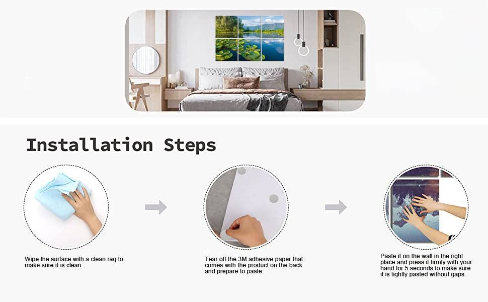 6 Pack Paneles Acústicos de Arte Plantas Acuáticas Lago - Imagen 6