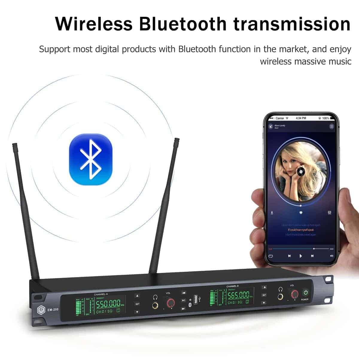 Sistema de monitorización inalámbrica W IN-MIX EM200 UHF 2 - Imagen 4