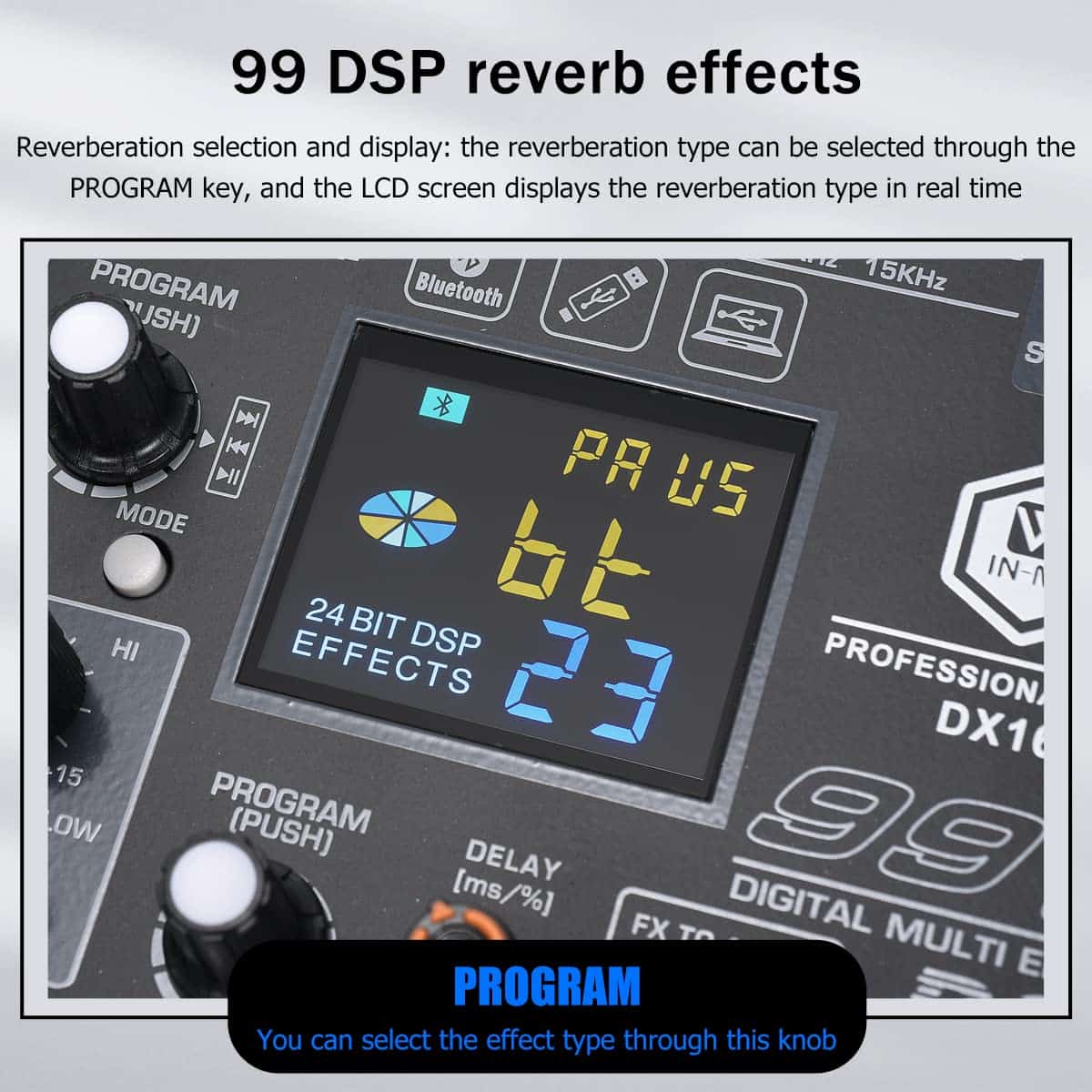 Mezclador de audio W IN-MIX DX8 Professional DJ de 8 - Imagen 8