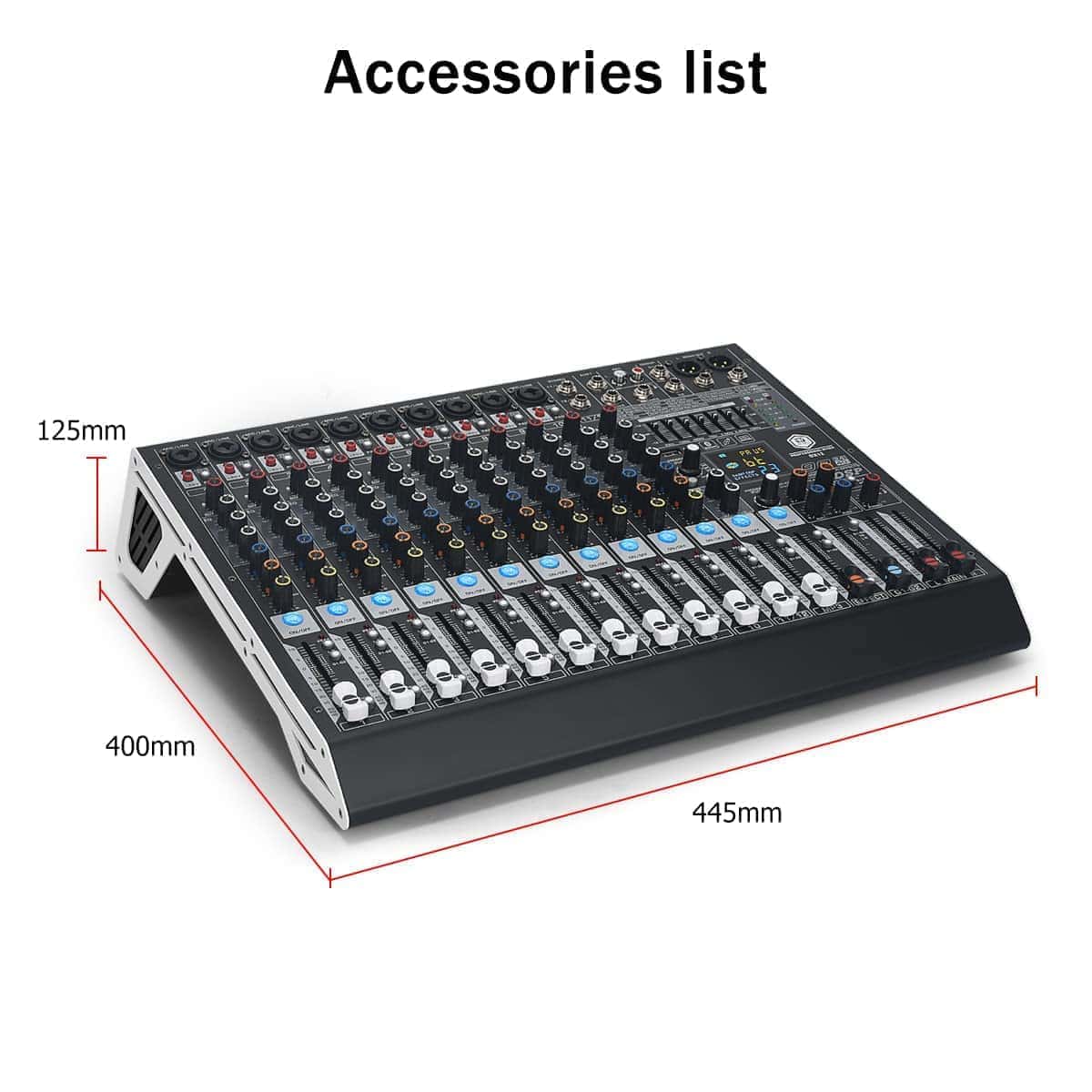 Mezclador de audio profesional W IN-MIX DX12 de 12 canales - Imagen 10