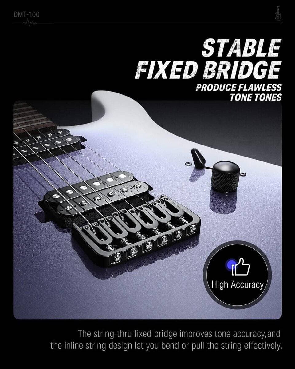 Guitarra eléctrica de cuerpo sólido Donner, 39 pulgadas Kit - Imagen 5