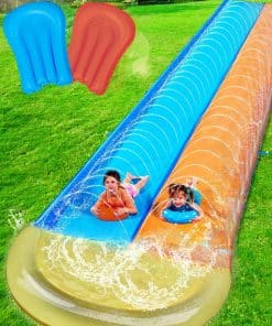Dimple Tobogán Inflable con Rociador de Agua y 2 Tablas de