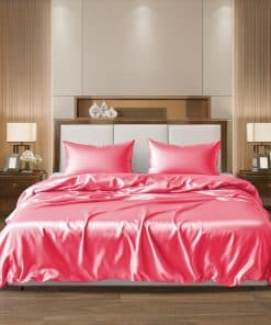 Sabanas de Seda Rosa Tamaño King AL AHMEDANI LINEN - Juego