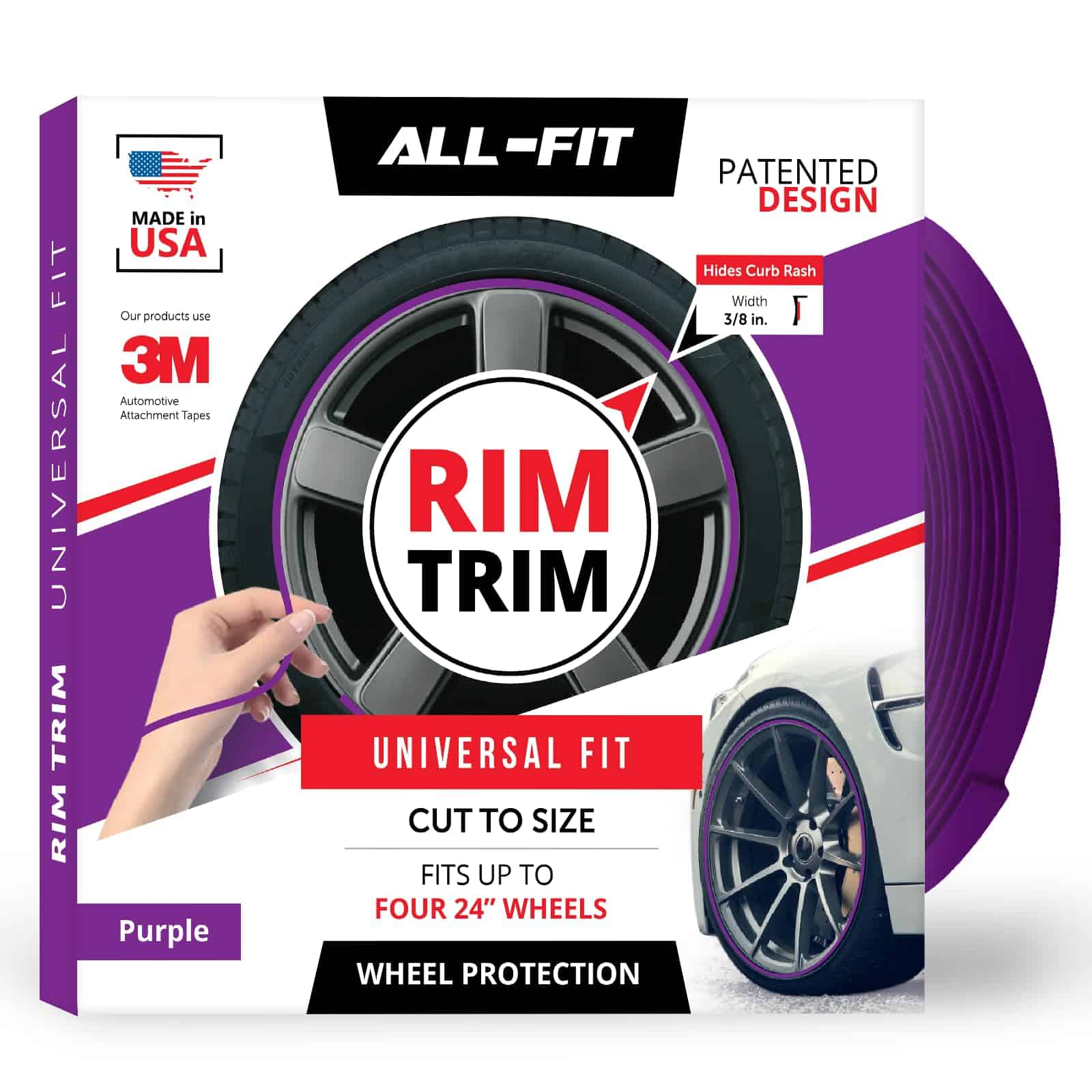 Tiras de protección de llanta All-Fit -Morado
