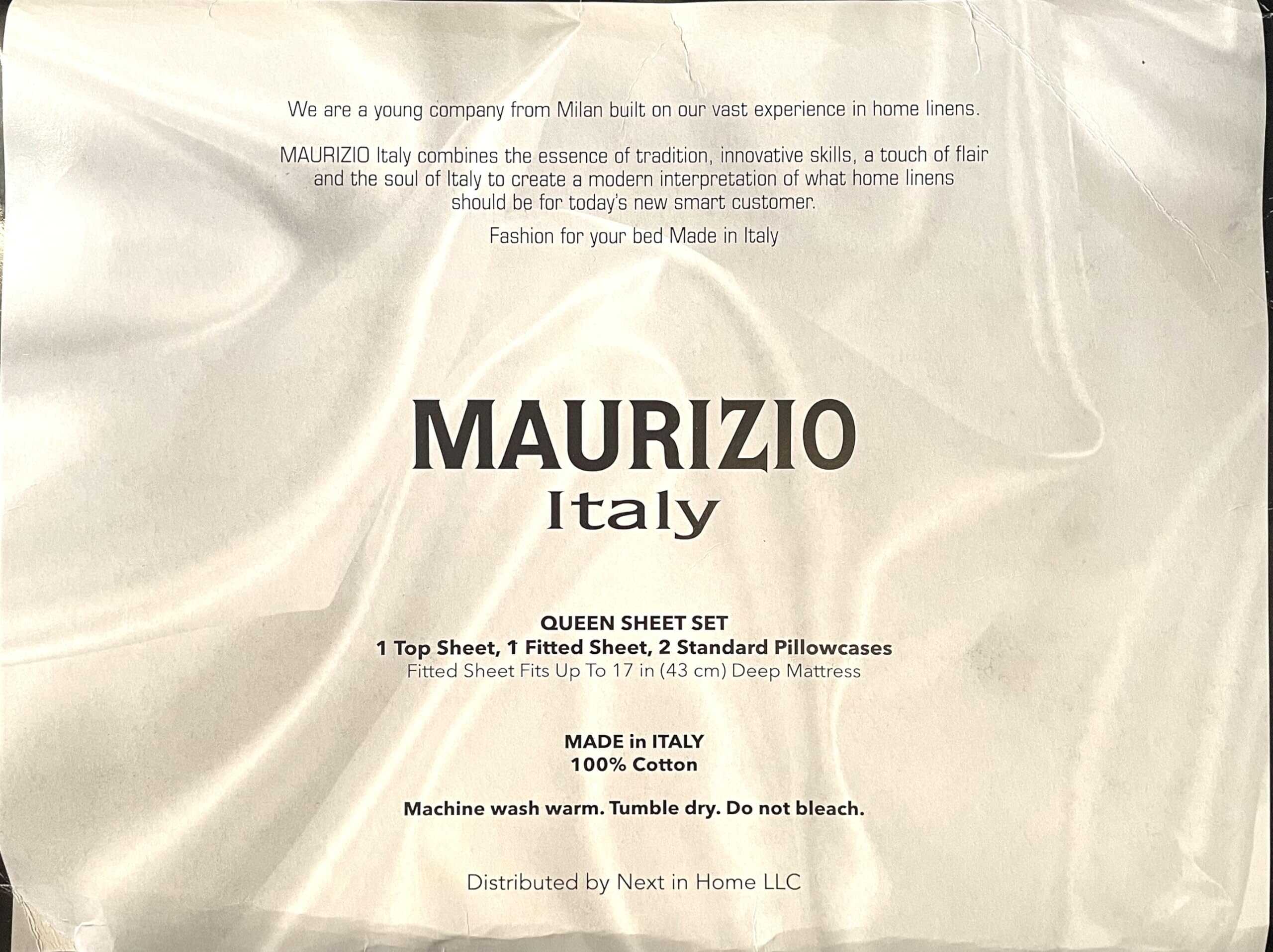 Juego de Sábanas Blancas Brillantes Maurizio Italy de 4 - Imagen 4