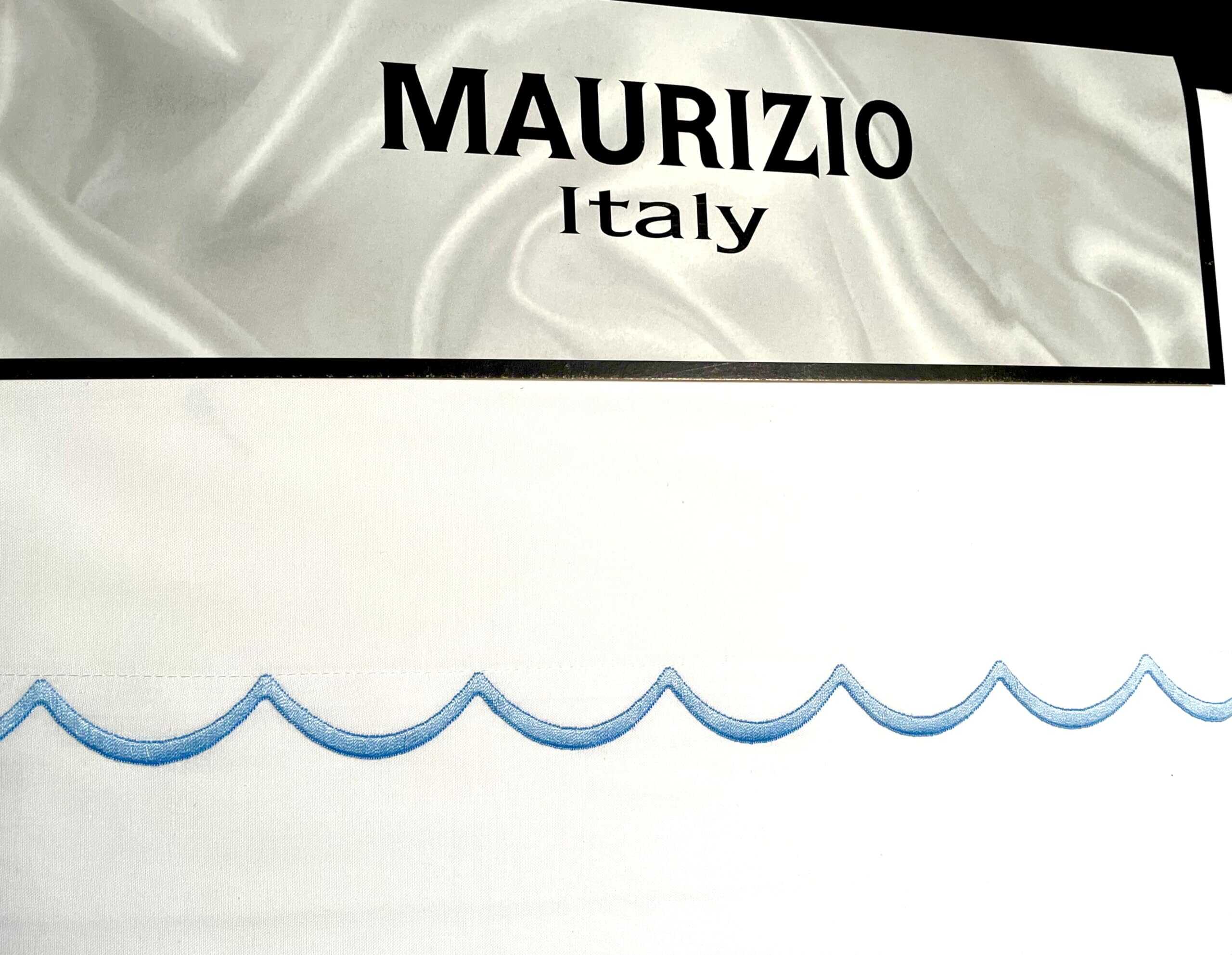 Juego de sábanas blancas Maurizio Italy de 4 piezas de 100%