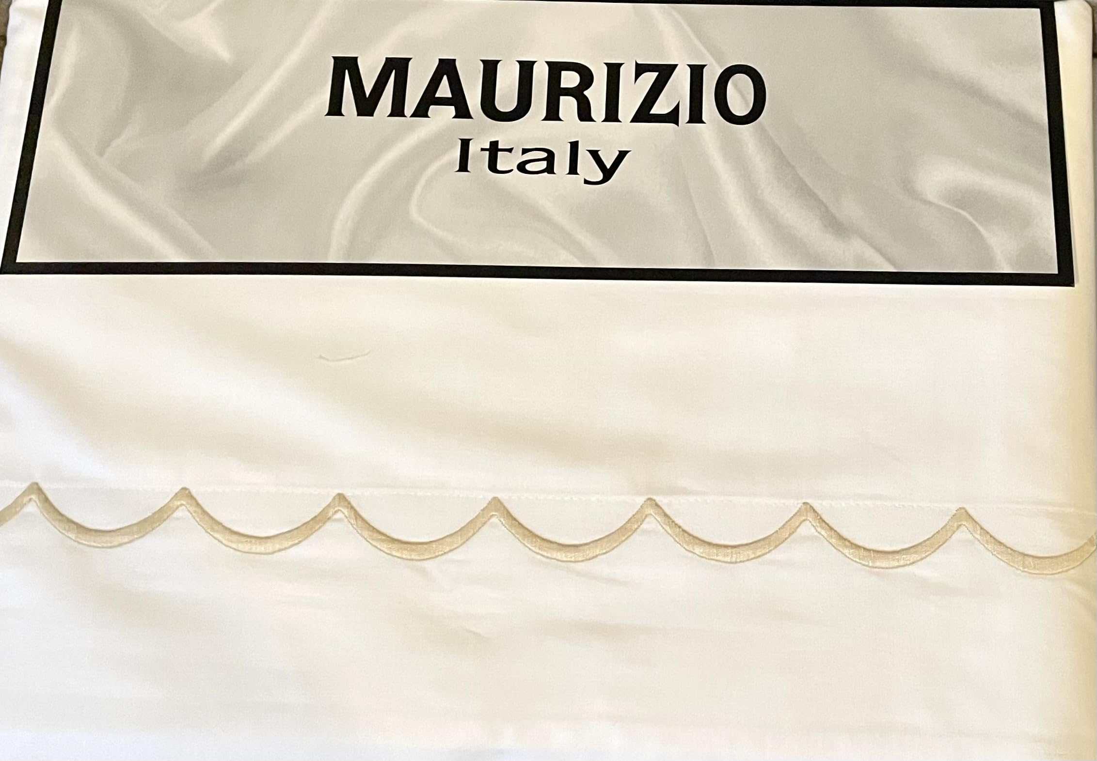 Juego de sábanas Maurizio Italy 100% algodón blanco