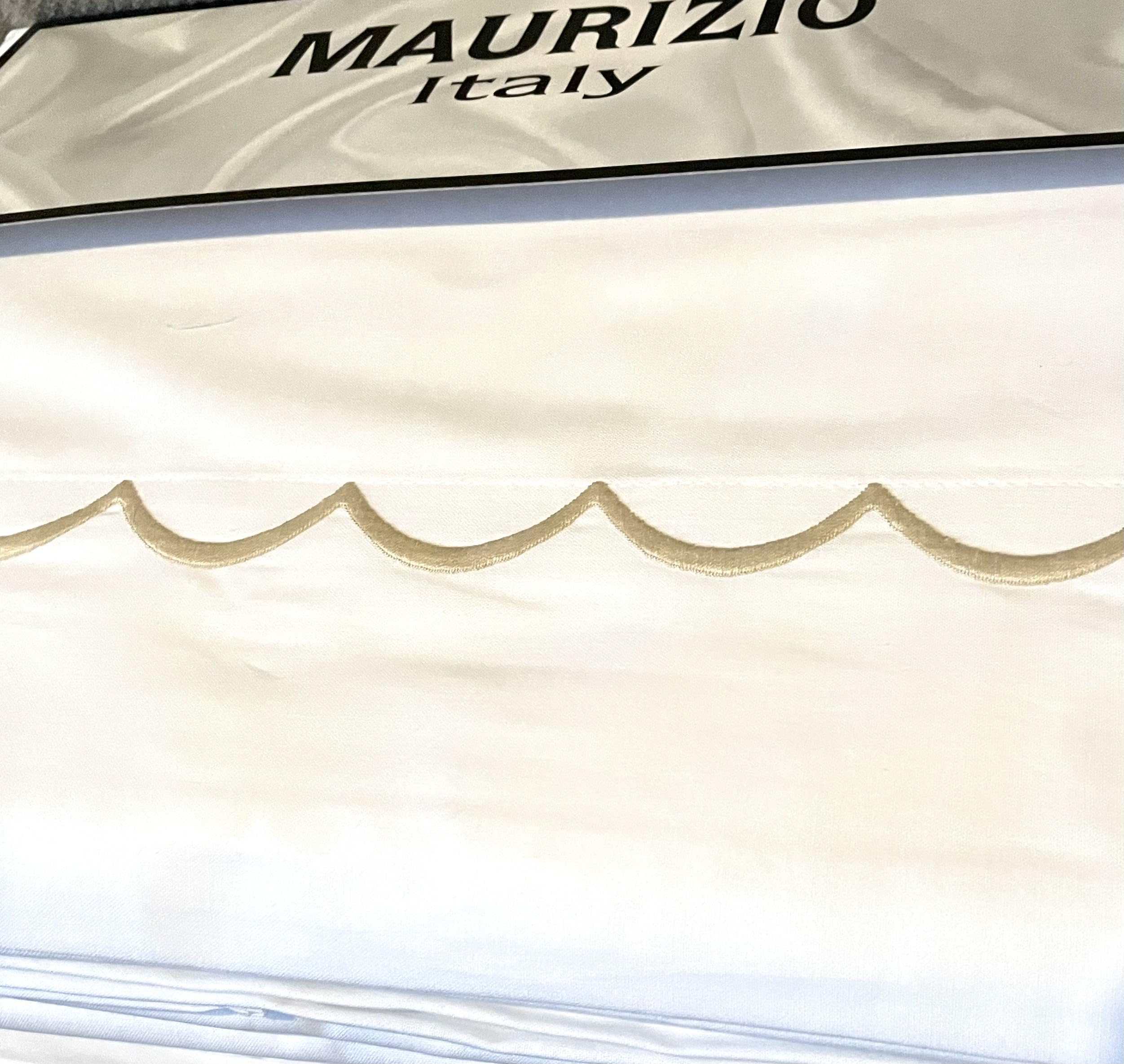 Juego de sábanas Maurizio Italy 100% algodón blanco - Imagen 4