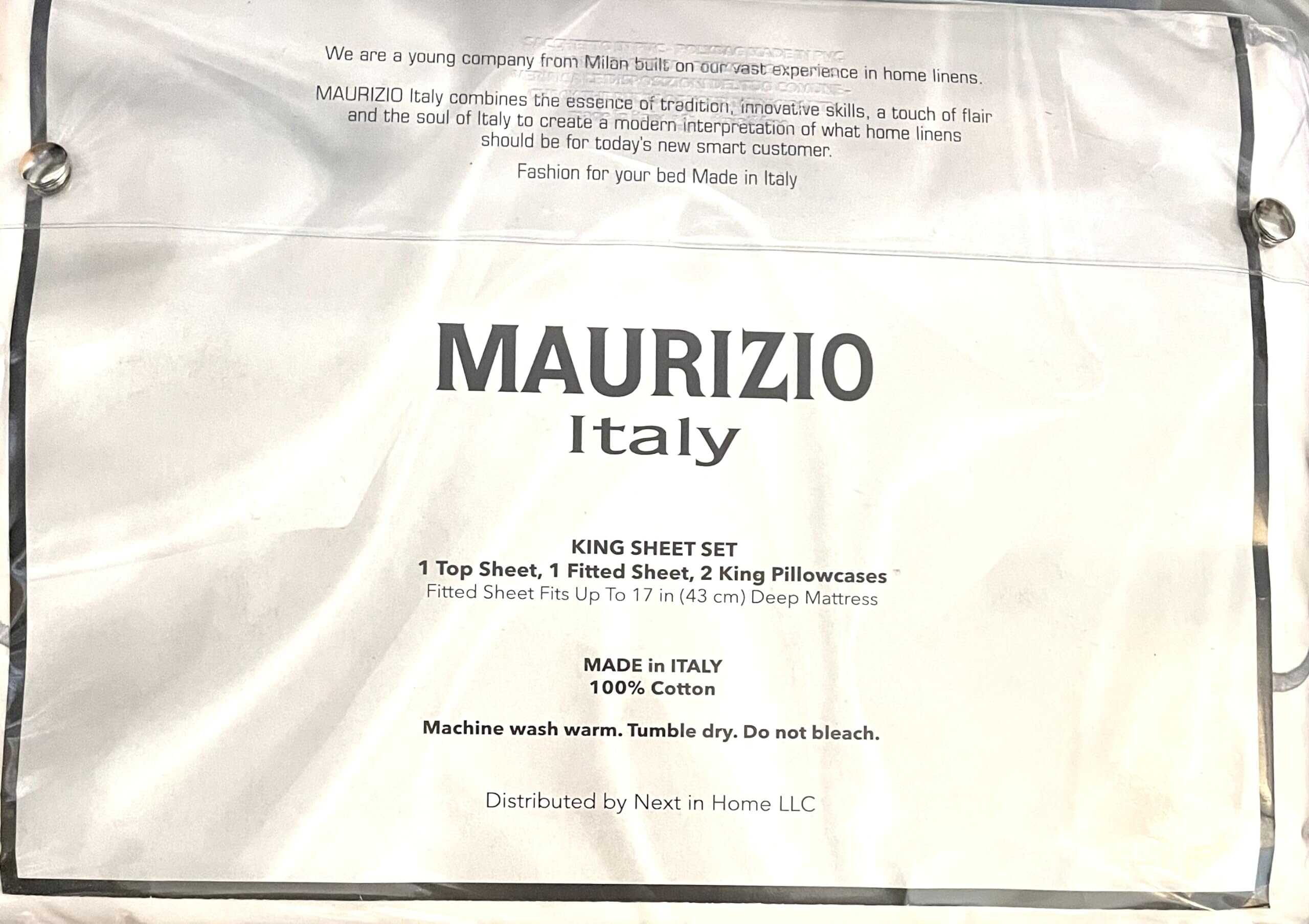 Juego de Sábanas Maurizio Italy de 4 Piezas -Plata - Imagen 3