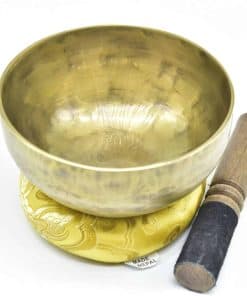 Bol tibetano de 5 pulgadas auténtico y antiguo hecho a mano