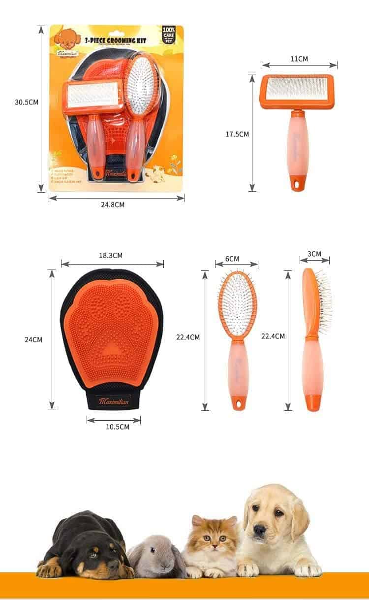 Set de 3 Cepillos para Perro y Gato 3 en 1 - Cepillo - Imagen 5