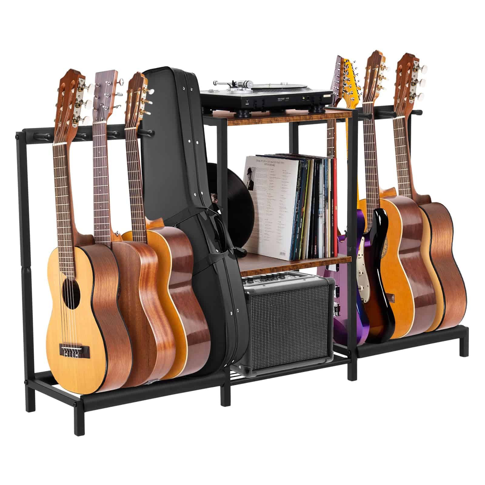 Nisorpa Soportes de guitarra metálicos para el suelo,