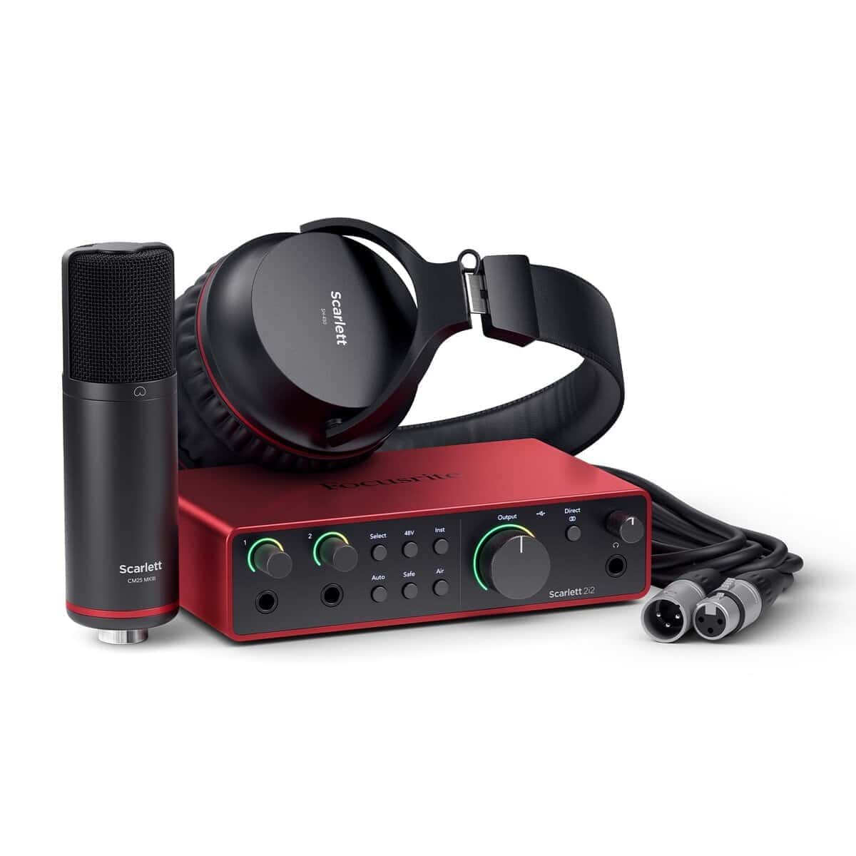 Paquete de Interfaz de Audio USB Focusrite Scarlett 2i2