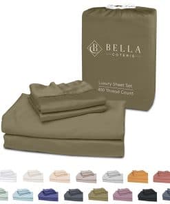 Juego de sábanas de lujo Bella Coterie Split -Olive