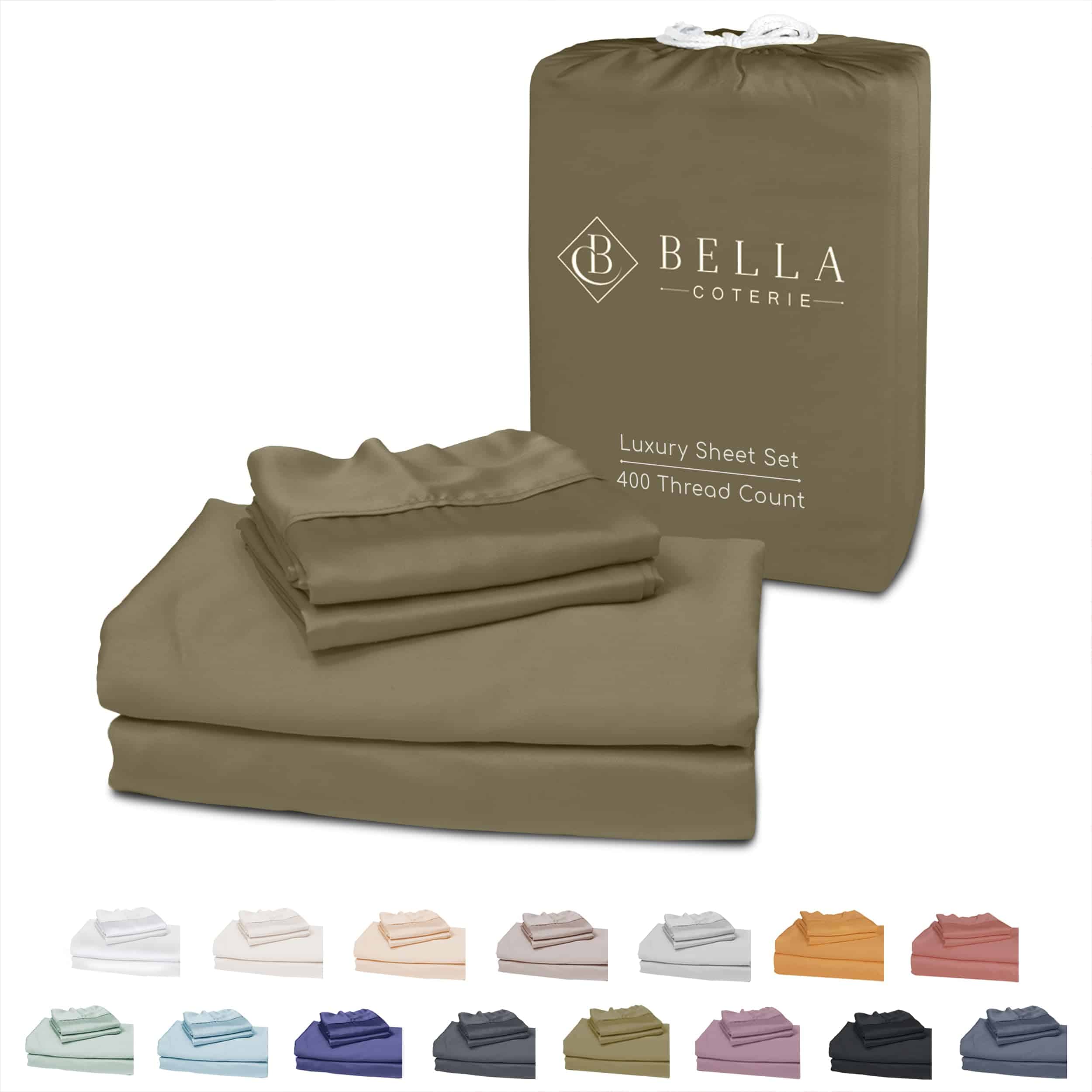 Juego de sábanas de lujo Bella Coterie Split -Olive