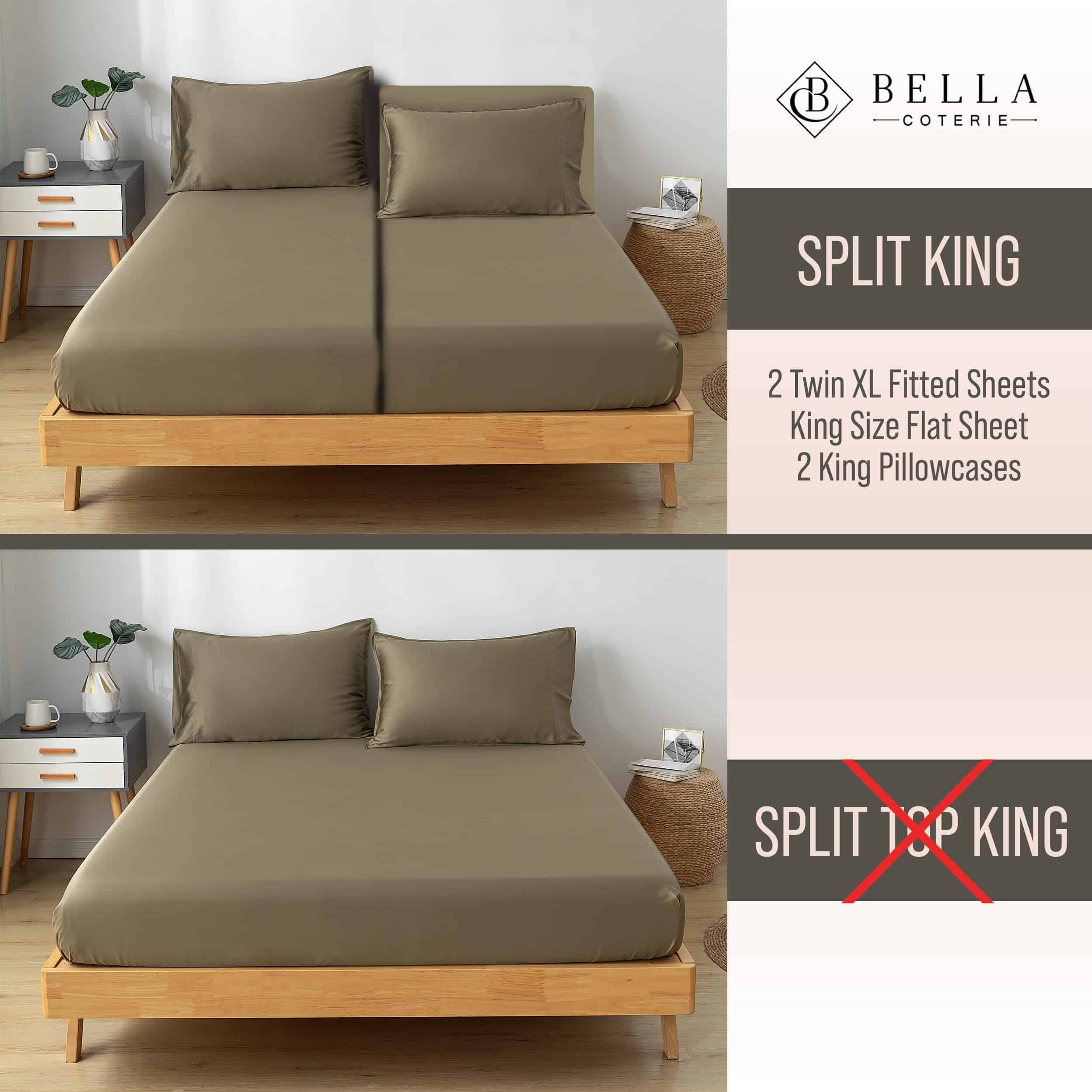 Juego de sábanas de lujo Bella Coterie Split -Olive - Imagen 3