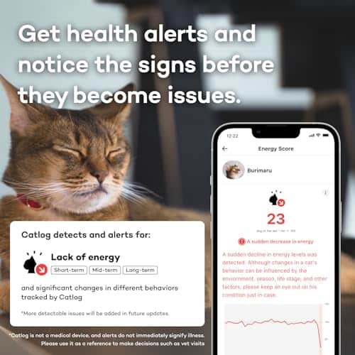 Catlog Smart Collar (Rojo, XXL) - Collar Inteligente para - Imagen 8