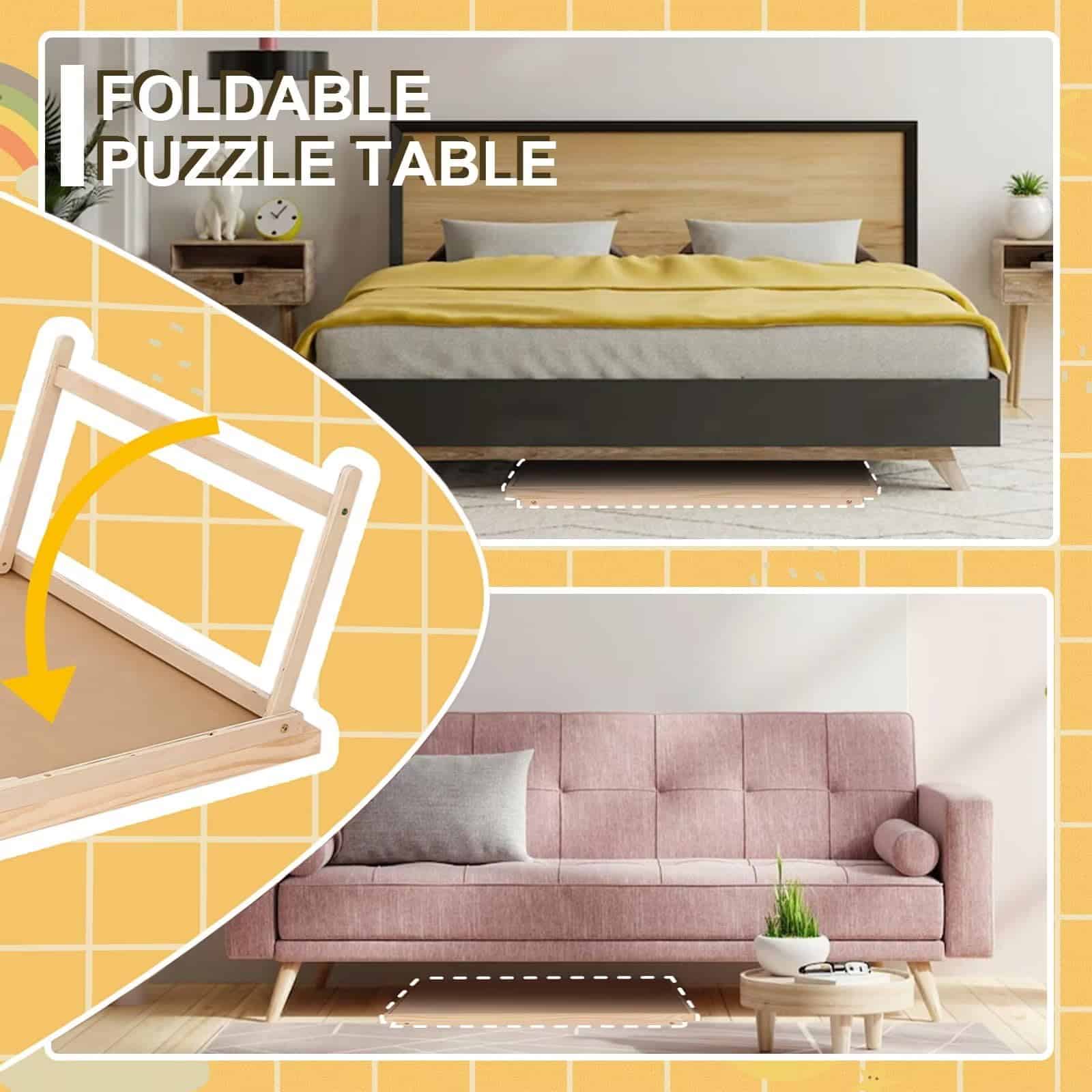 Mesa de Puzzle 2000 Piezas, Mesa de Puzzle con Cajones, - Imagen 5