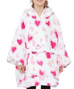 Manta con capucha para niños KFUBUO -Corazón
