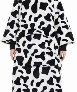 Manta con capucha KFUBUO para adultos, larga Sherpa con