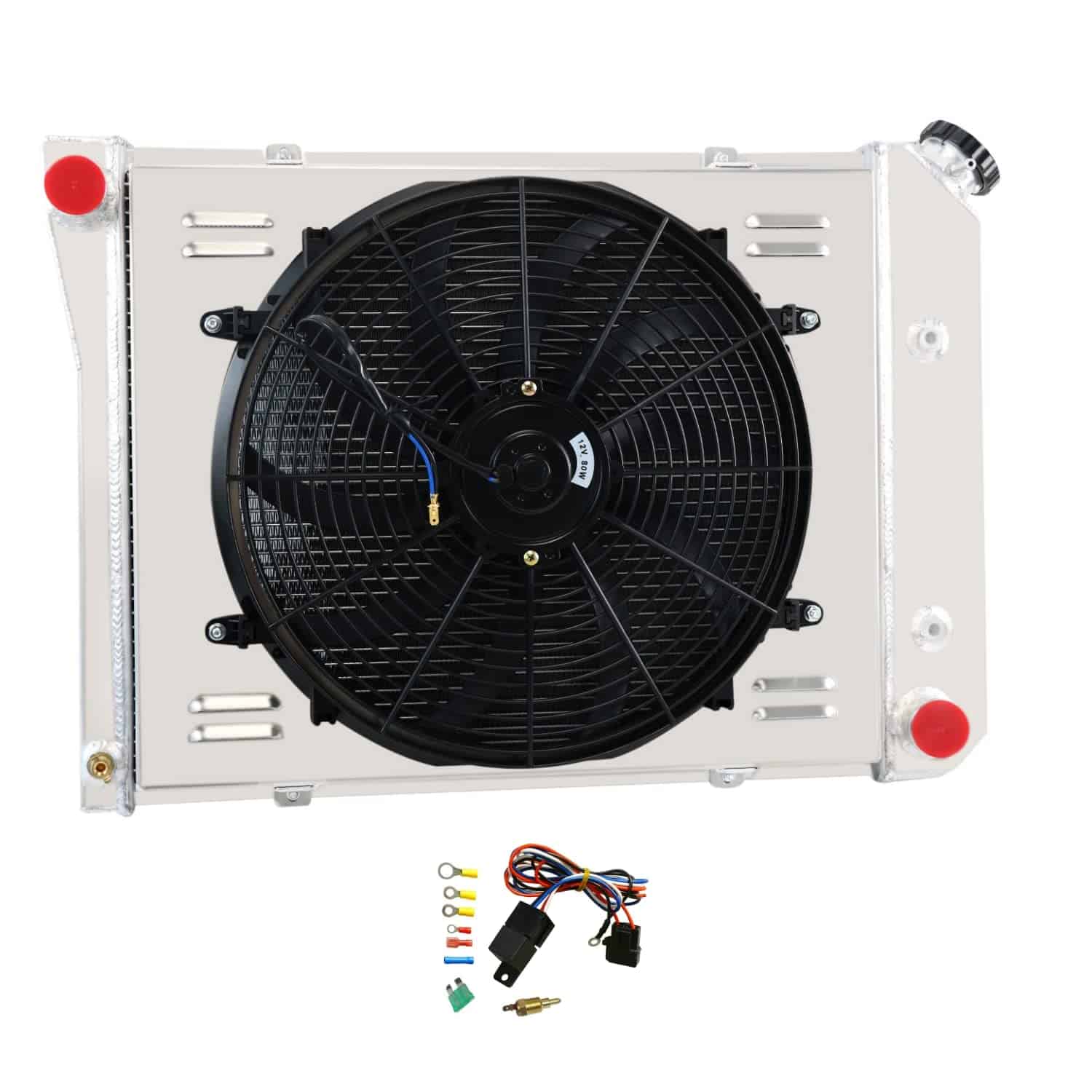 Kit de Relé de Ventilador Cubierta de Radiador de Aluminio