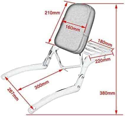 Respaldo de Asiento Trasero de Motocicleta Compatible con - Imagen 6