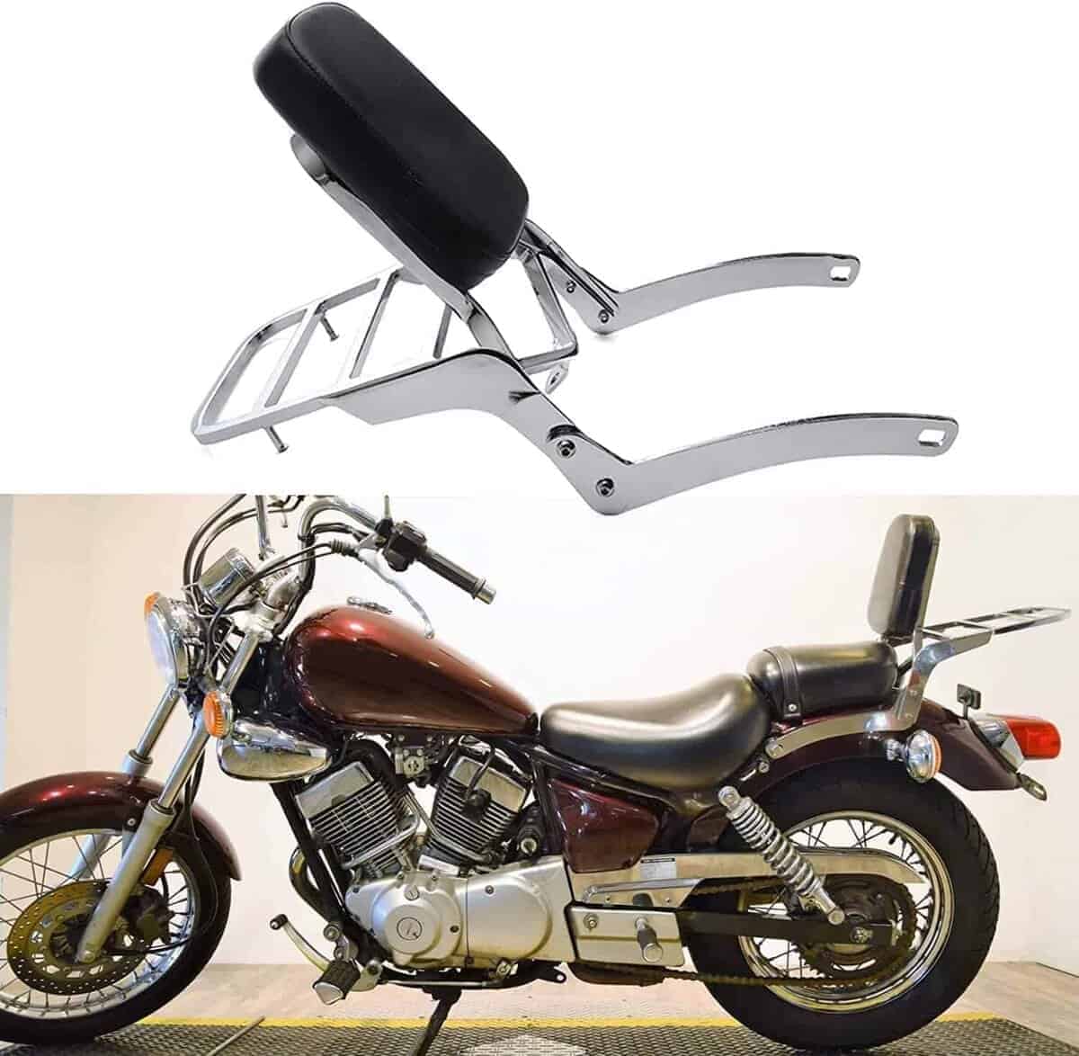 Respaldo de Asiento Trasero de Motocicleta Compatible con