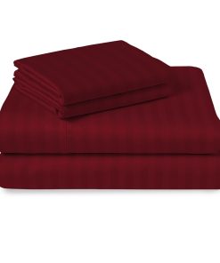 Juego de Sábanas de Algodón Pizuna Tamaño -A Rayas de Lujo B