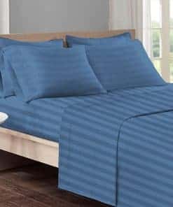 Juego de Sábanas de Algodón Pizuna tamaño -Azul de Lujo de R