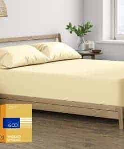 Sábana Ajustable de Tamaño Completo 100% Algodón Egipcio de