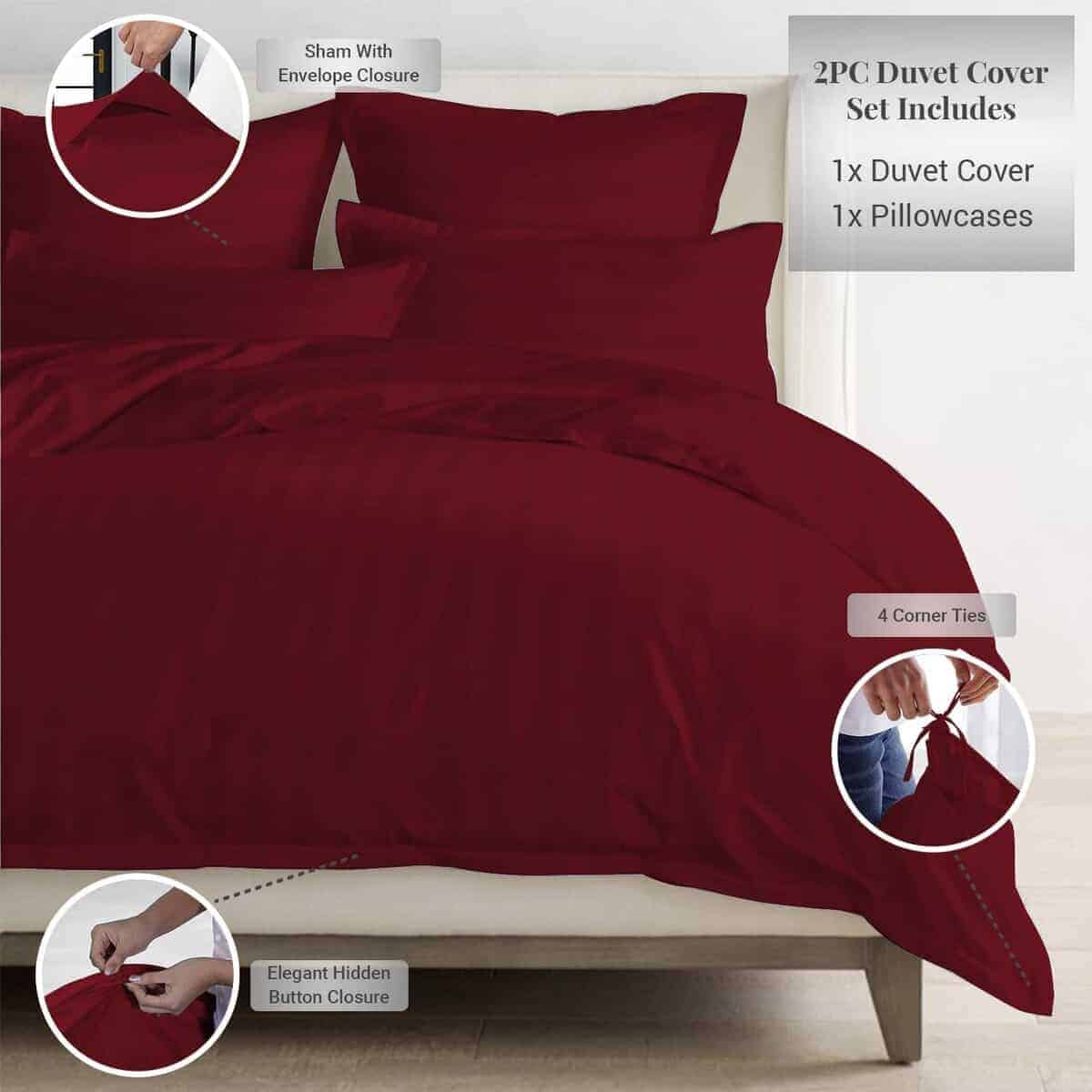 Juego de Funda de Edredón de Algodón Pizuna -Stripe Luxury B - Imagen 4