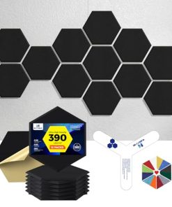 Paneles Acústicos Autoadhesivos Dexmoko [390 -Negro