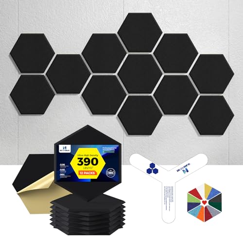 Paneles Acústicos Autoadhesivos Dexmoko [390 -Negro