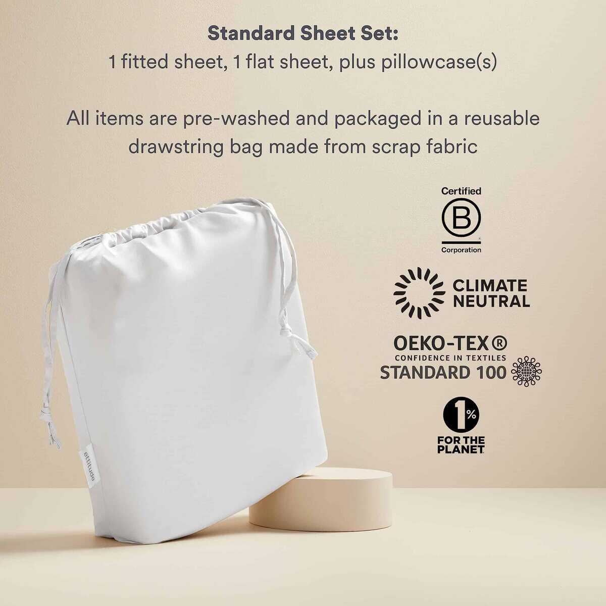 Juego de sábanas estándar de bambú orgánico 100% Lyocell de - Imagen 5