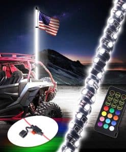 Beatto 1PC 2FT RGBW LED Whip Light - Color de Sueño + Color