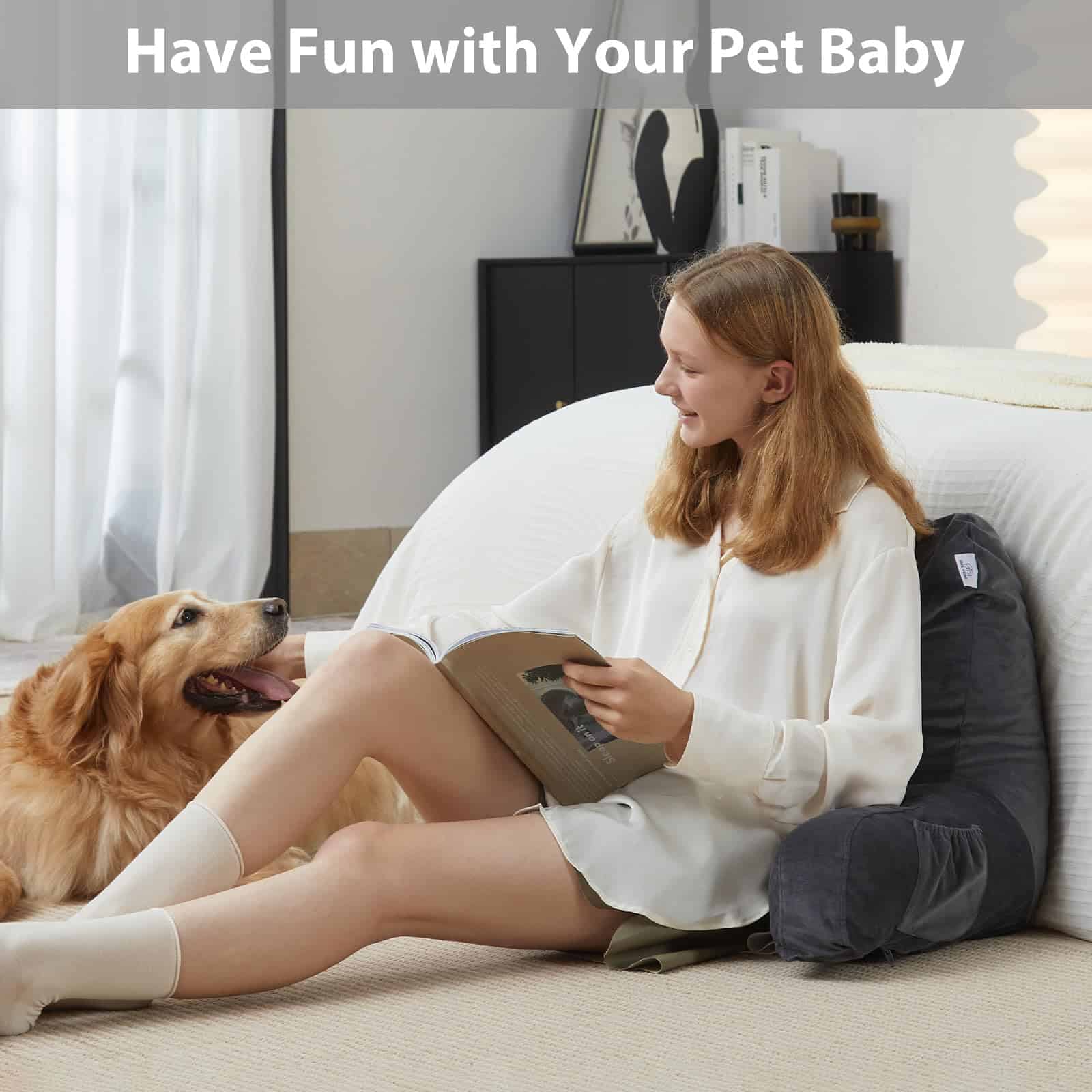 Almohada de Lectura RRPETHOME para Cama de Adulto, Almohada - Imagen 8