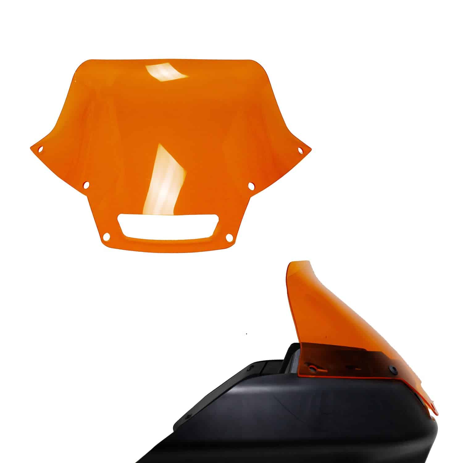 Parabrisas Spoilered POWER JAMES Naranja de 7.0 Pulgadas - Imagen 5