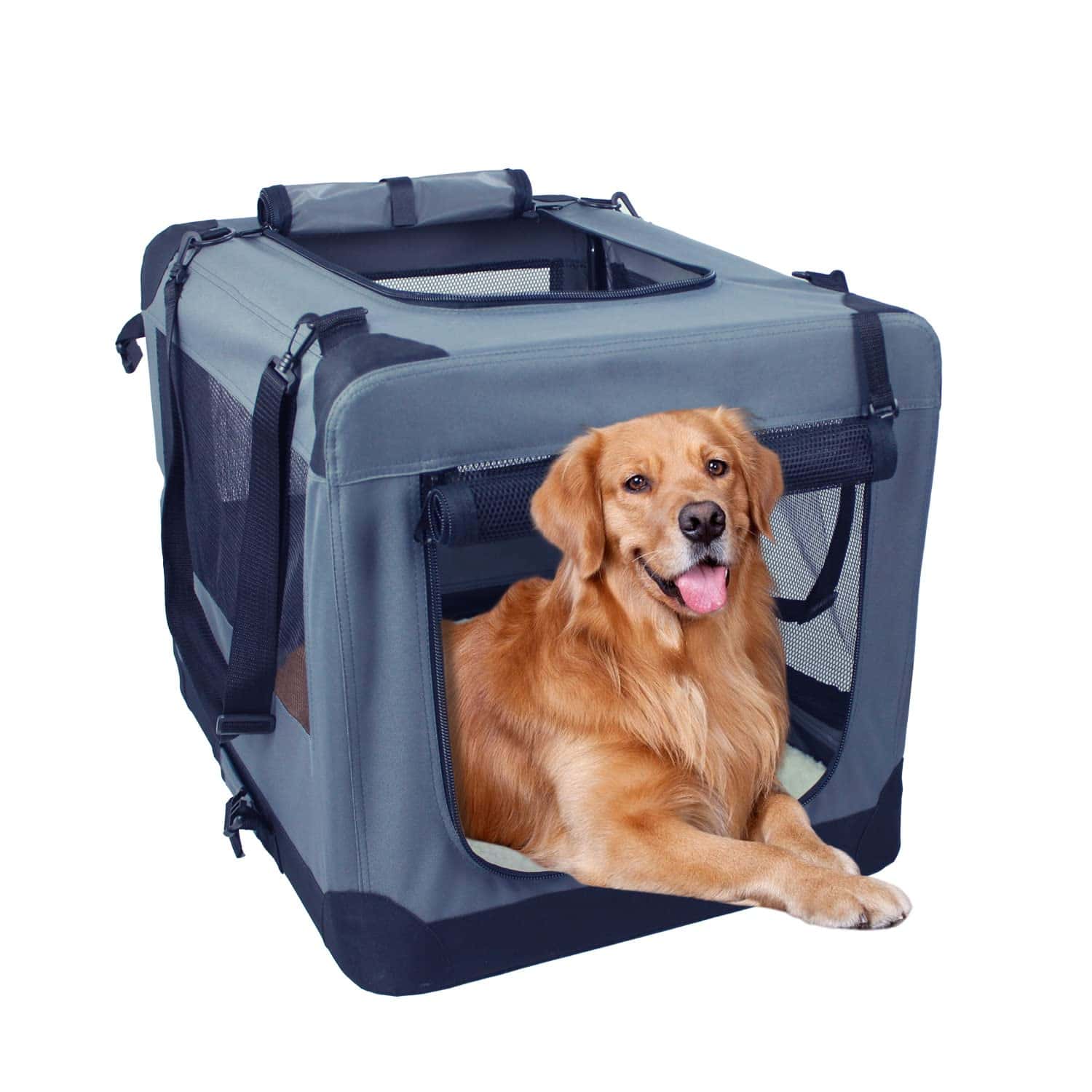 ZAKAPAWS Jaula para Perros Plegable Suave, 36'' Portátil 3