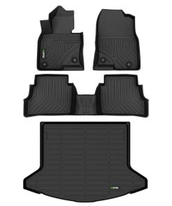 Juego de tapetes y protector de carga -Negro