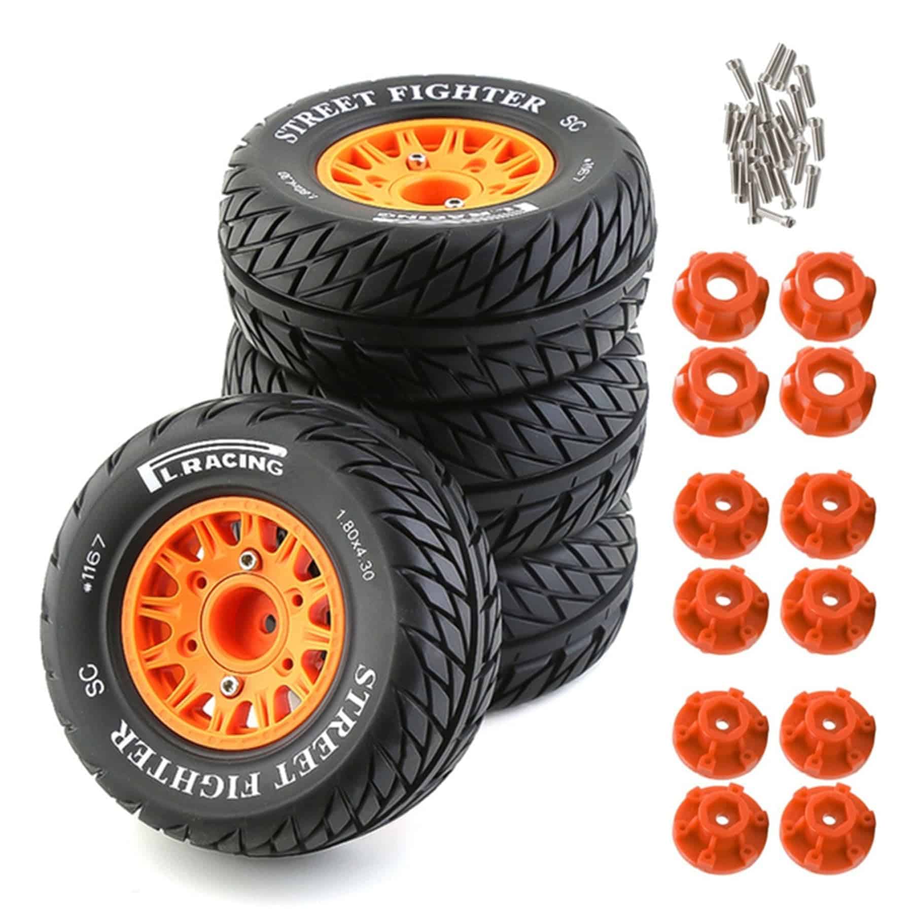 Neumáticos y ruedas para camión corto RC 1/10 de Chanmoo