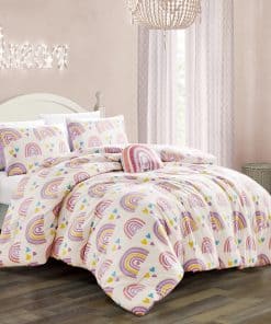 Safus para Niños Juego de Edredón de 4 Piezas Corazones