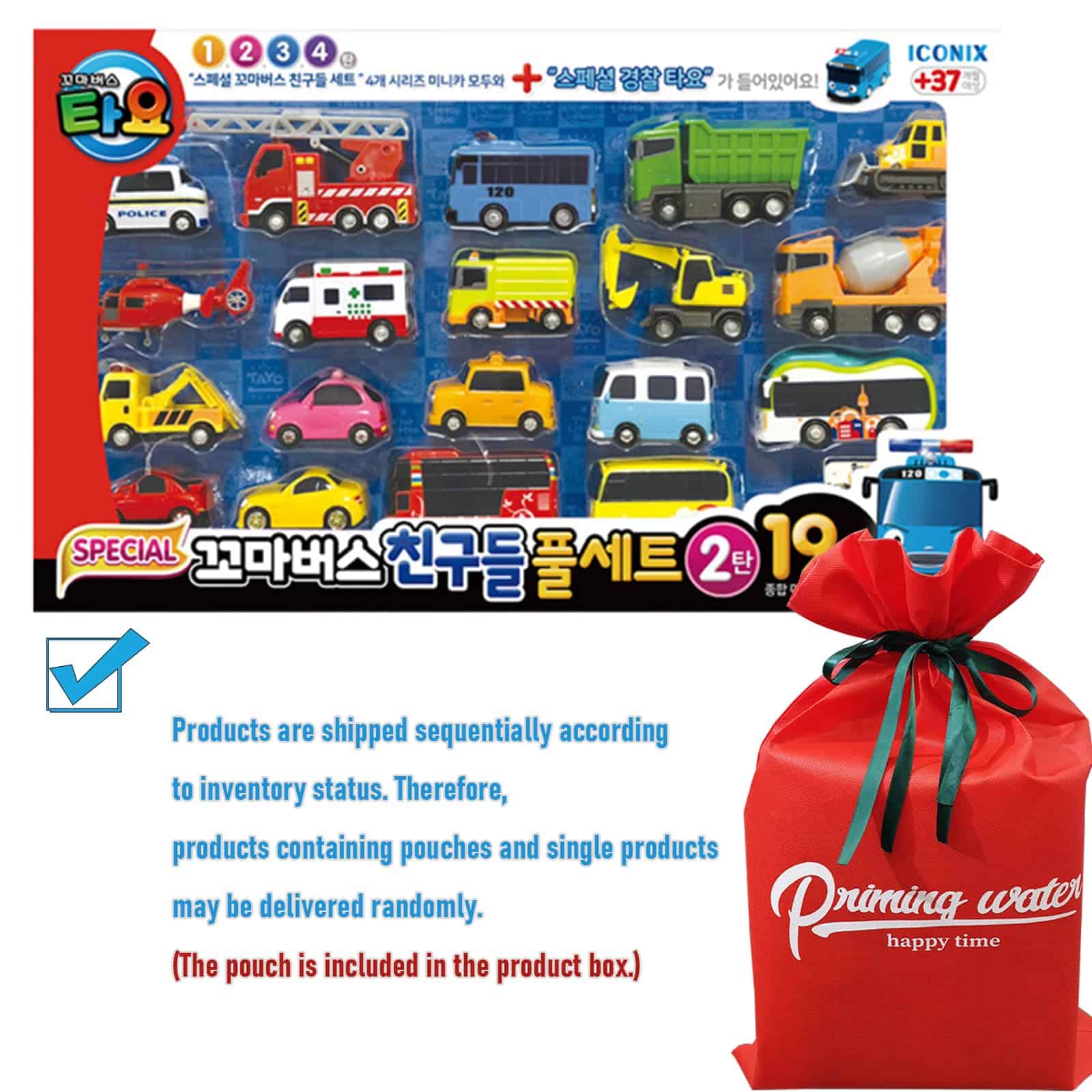 Set de 19 piezas de juguetes de autos Tayo Little Bus - Imagen 3