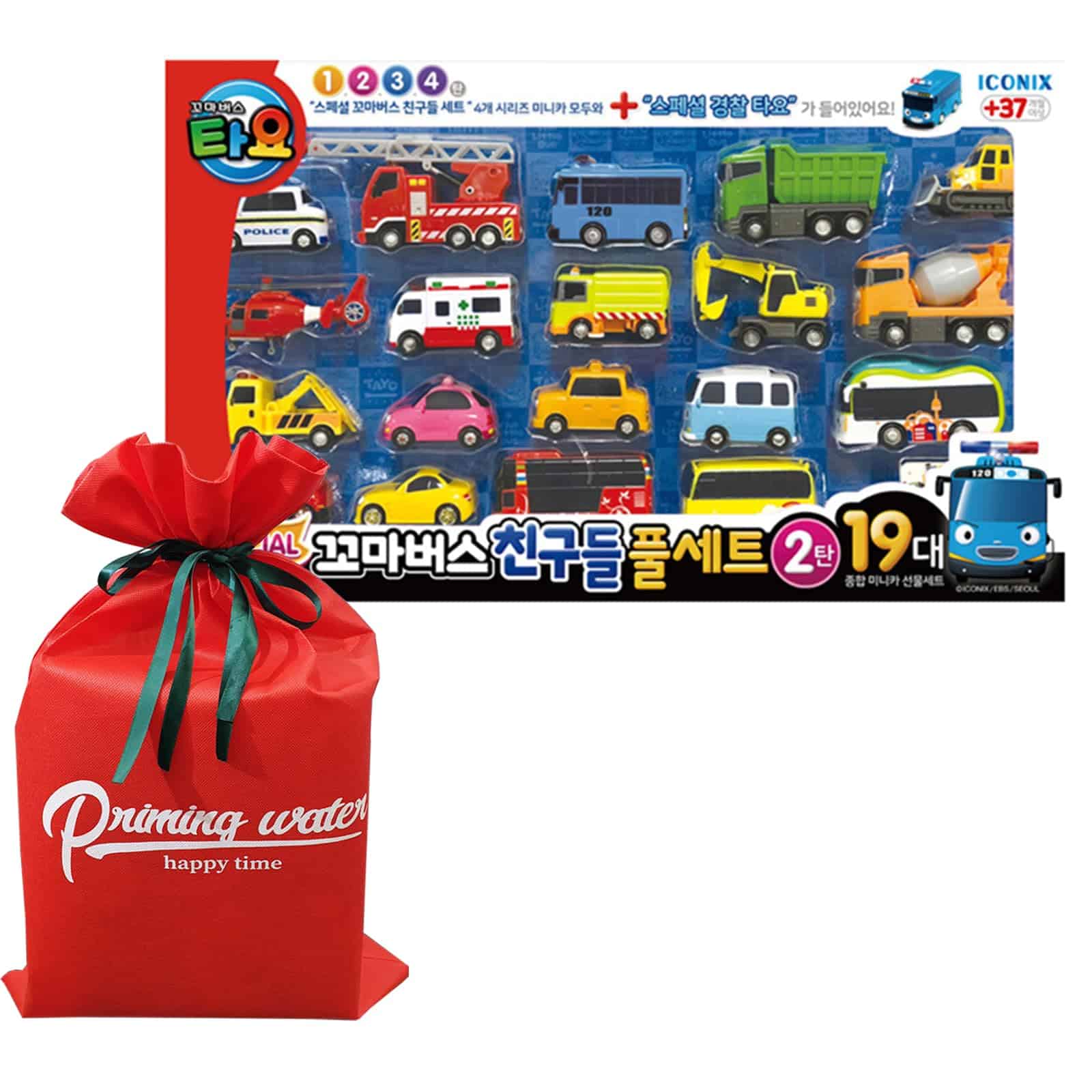 Set de 19 piezas de juguetes de autos Tayo Little Bus